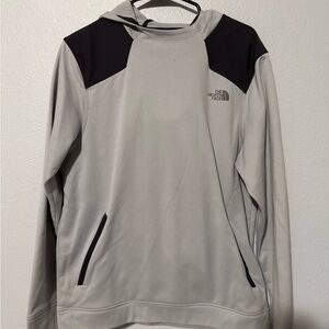 The North Face Light Gray and Black Fleece